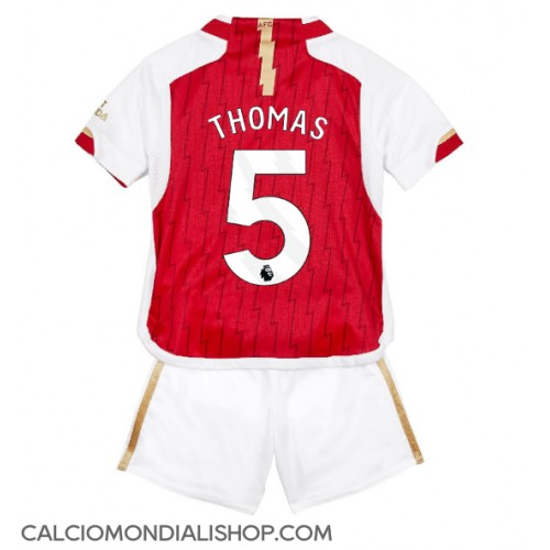 Maglie da calcio Arsenal Thomas Partey #5 Prima Maglia Bambino 2023-24 Manica Corta (+ Pantaloni corti)